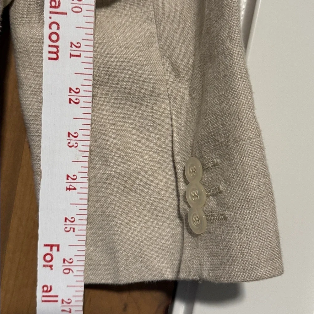 NWT Island Importer Linen Blazer Jacket Sport Coat Mens 41 Tan beach coastal